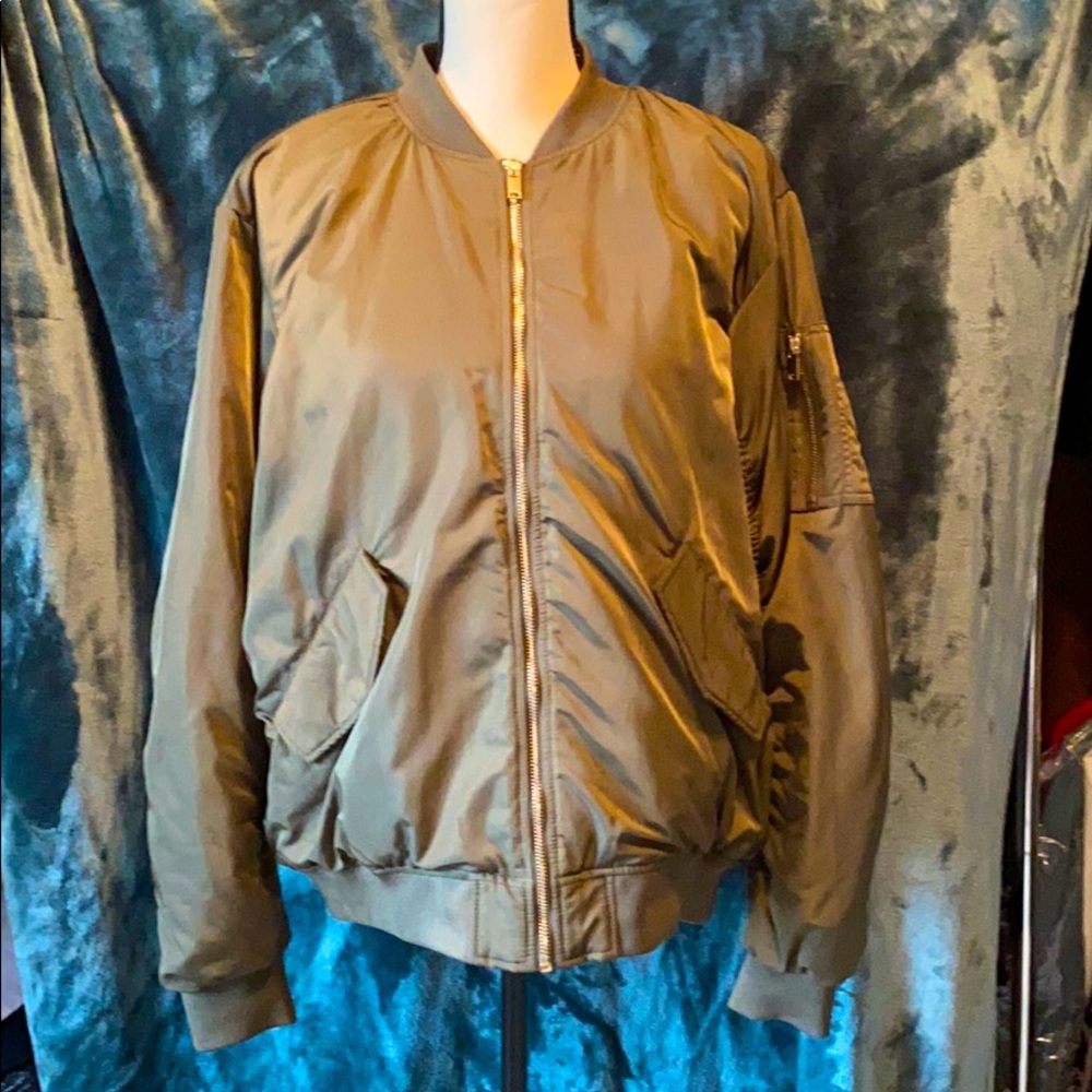 H&M Bomber jacket, Olive green, 14